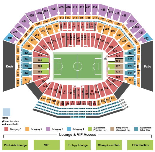 Levi's Stadium World Cup Seating Chart