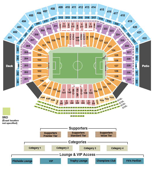 Levi's Stadium World Cup Seating Chart